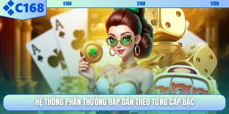 Hệ thống phần thưởng hấp dẫn theo từng cấp bậc
